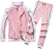 Women's 2 Pieces Tracksuits Casual Running Jogging Athletic Casual Outfits Full Zip Suit Gym Sports Sweatsuits